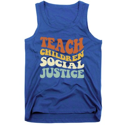 Teach Social Justice Funny Funny Gift Tank Top