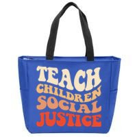 Teach Social Justice Cute Gift Zip Tote Bag