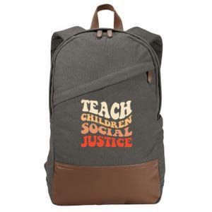 Teach Social Justice Cute Gift Cotton Canvas Backpack