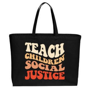 Teach Social Justice Cute Gift Cotton Canvas Jumbo Tote