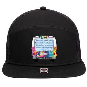 Truckin Shirts Keep On Truckin 7 Panel Mesh Trucker Snapback Hat