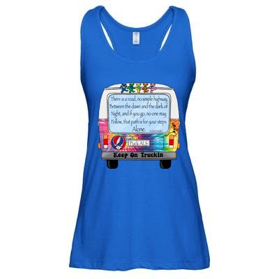 Truckin Shirts Keep On Truckin Ladies Essential Flowy Tank