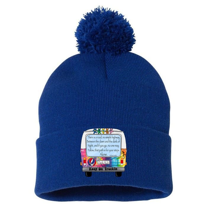 Truckin Shirts Keep On Truckin Pom Pom 12in Knit Beanie