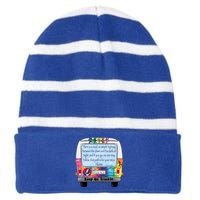 Truckin Shirts Keep On Truckin Striped Beanie with Solid Band