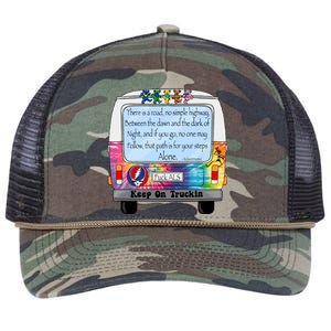 Truckin Shirts Keep On Truckin Retro Rope Trucker Hat Cap