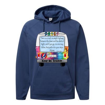 Truckin Shirts Keep On Truckin Performance Fleece Hoodie