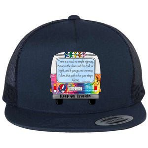 Truckin Shirts Keep On Truckin Flat Bill Trucker Hat