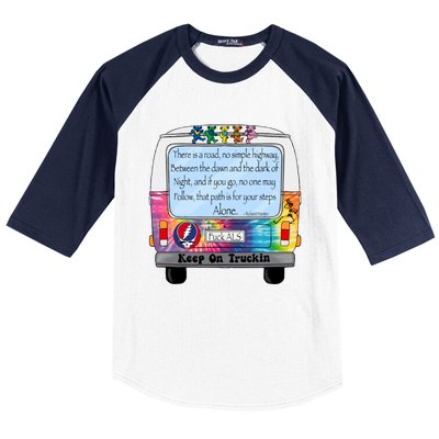 Truckin Shirts Keep On Truckin Baseball Sleeve Shirt