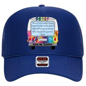 Truckin Shirts Keep On Truckin High Crown Mesh Back Trucker Hat