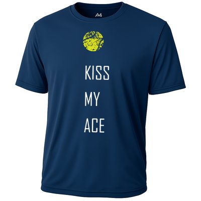 Tennis Shirts, Kiss My Ace Funny Cute Sports Gift Cooling Performance Crew T-Shirt