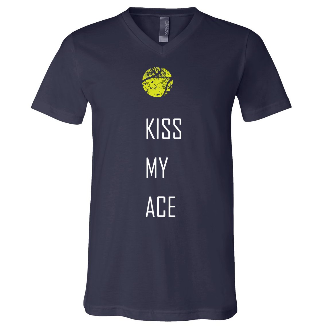 Tennis Shirts, Kiss My Ace Funny Cute Sports Gift V-Neck T-Shirt