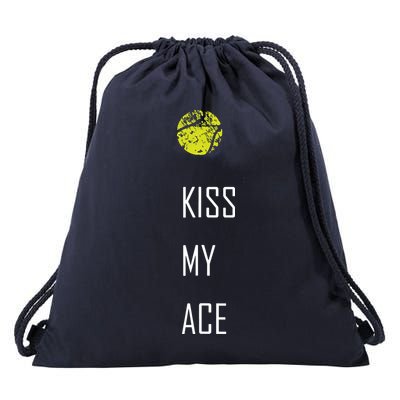 Tennis Shirts, Kiss My Ace Funny Cute Sports Gift Drawstring Bag