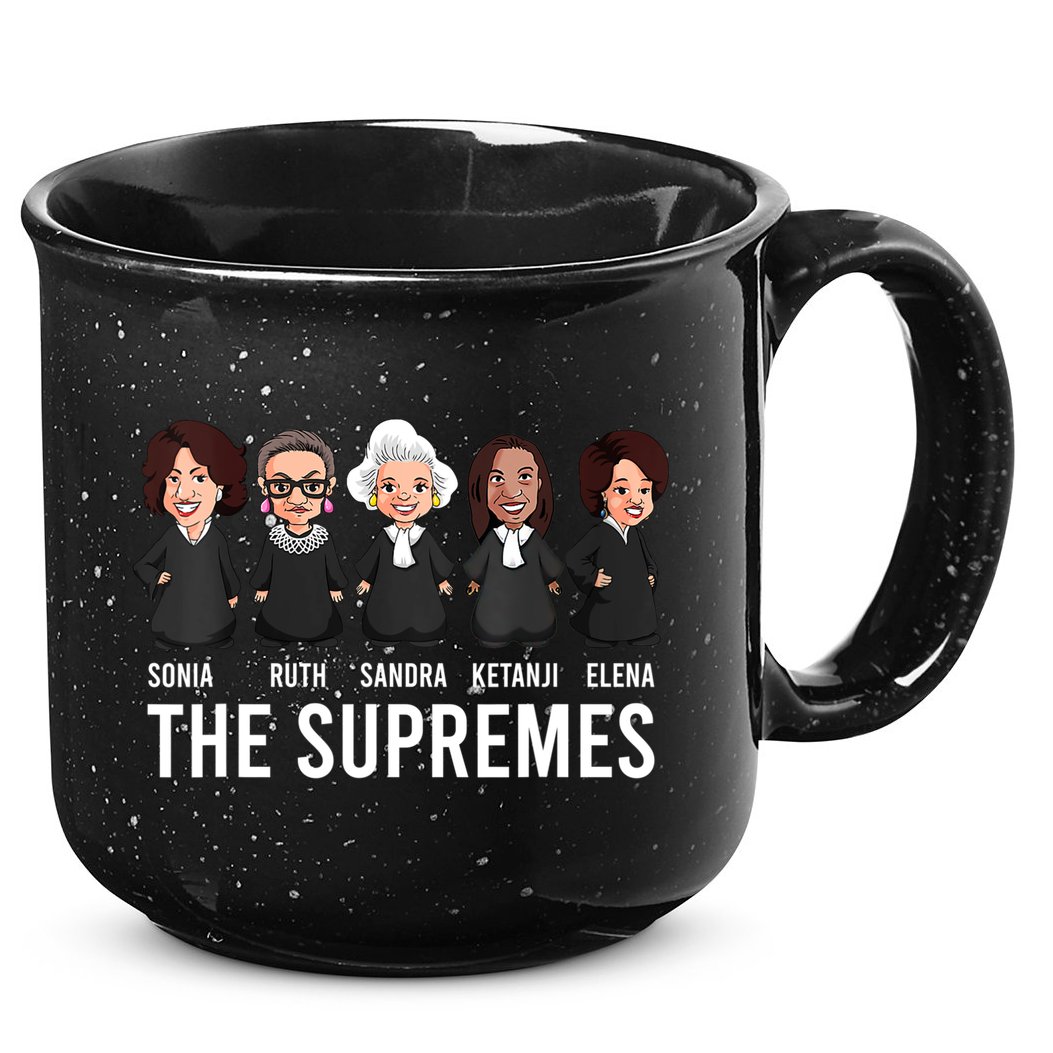 THE SUPREMES Ketanji Brown Jackson RBG Sotomayor Cute 15oz Campfire Ceramic Mug