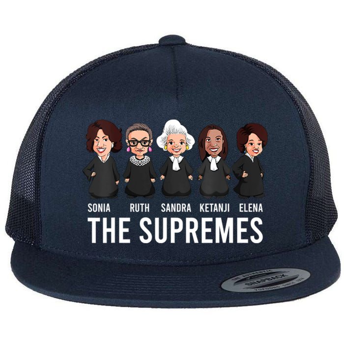 THE SUPREMES Ketanji Brown Jackson RBG Sotomayor Cute Flat Bill Trucker Hat