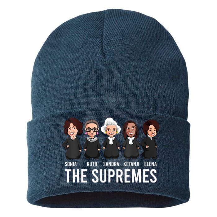 THE SUPREMES Ketanji Brown Jackson RBG Sotomayor Cute Sustainable Knit Beanie