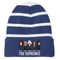 THE SUPREMES Ketanji Brown Jackson RBG Sotomayor Cute Striped Beanie with Solid Band