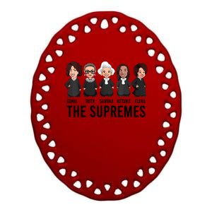 THE SUPREMES Ketanji Brown Jackson RBG Sotomayor Cute Ceramic Oval Ornament