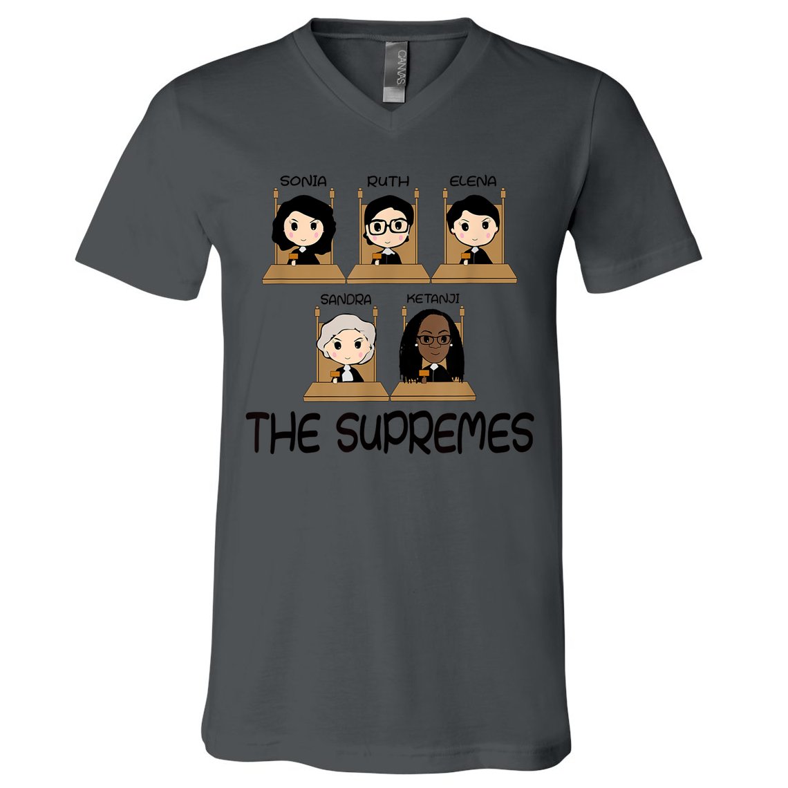 THE SUPREMES Ketanji Brown Jackson RBG Sotomayor Cute V-Neck T-Shirt