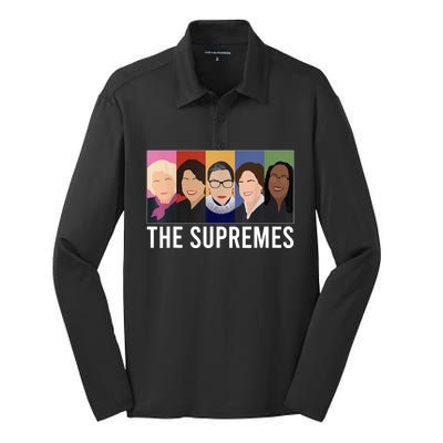 THE SUPREMES Ketanji Brown Jackson RBG Sotomayor Cute Silk Touch Performance Long Sleeve Polo