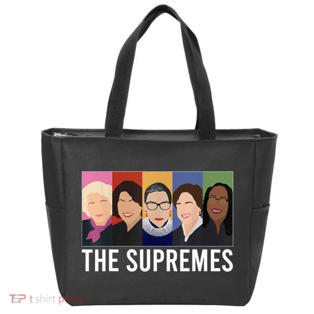 THE SUPREMES Ketanji Brown Jackson RBG Sotomayor Cute Zip Tote Bag