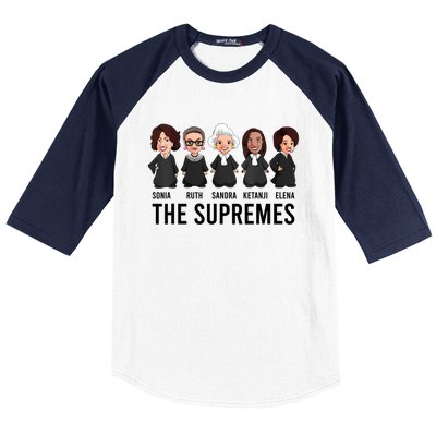 THE SUPREMES Ketanji Brown Jackson RBG Sotomayor Cute Baseball Sleeve Shirt