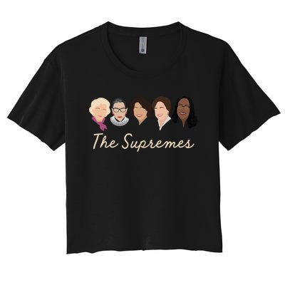 THE SUPREMES Ketanji Brown Jackson RBG Sotomayor Cute Women's Crop Top Tee