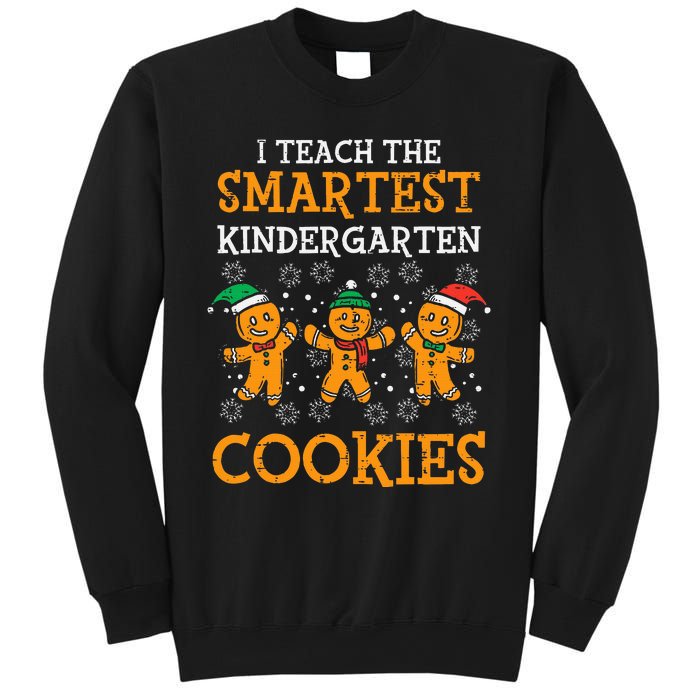 Teach Smartest Kindergarten Cookies Teacher Christmas Xmas Sweatshirt