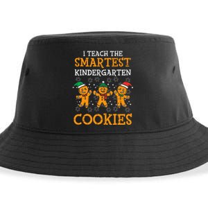 Teach Smartest Kindergarten Cookies Teacher Christmas Xmas Sustainable Bucket Hat