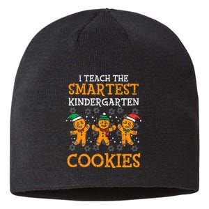 Teach Smartest Kindergarten Cookies Teacher Christmas Xmas Sustainable Beanie