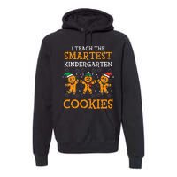 Teach Smartest Kindergarten Cookies Teacher Christmas Xmas Premium Hoodie