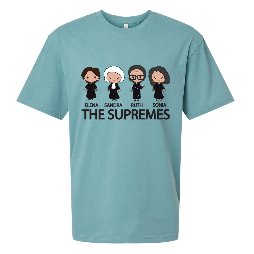 THE SUPREMES Ketanji Brown Jackson RBG Elena Sandra Ruth Sonia Sueded Cloud Jersey T-Shirt