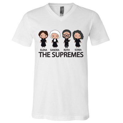 THE SUPREMES Ketanji Brown Jackson RBG Elena Sandra Ruth Sonia V-Neck T-Shirt