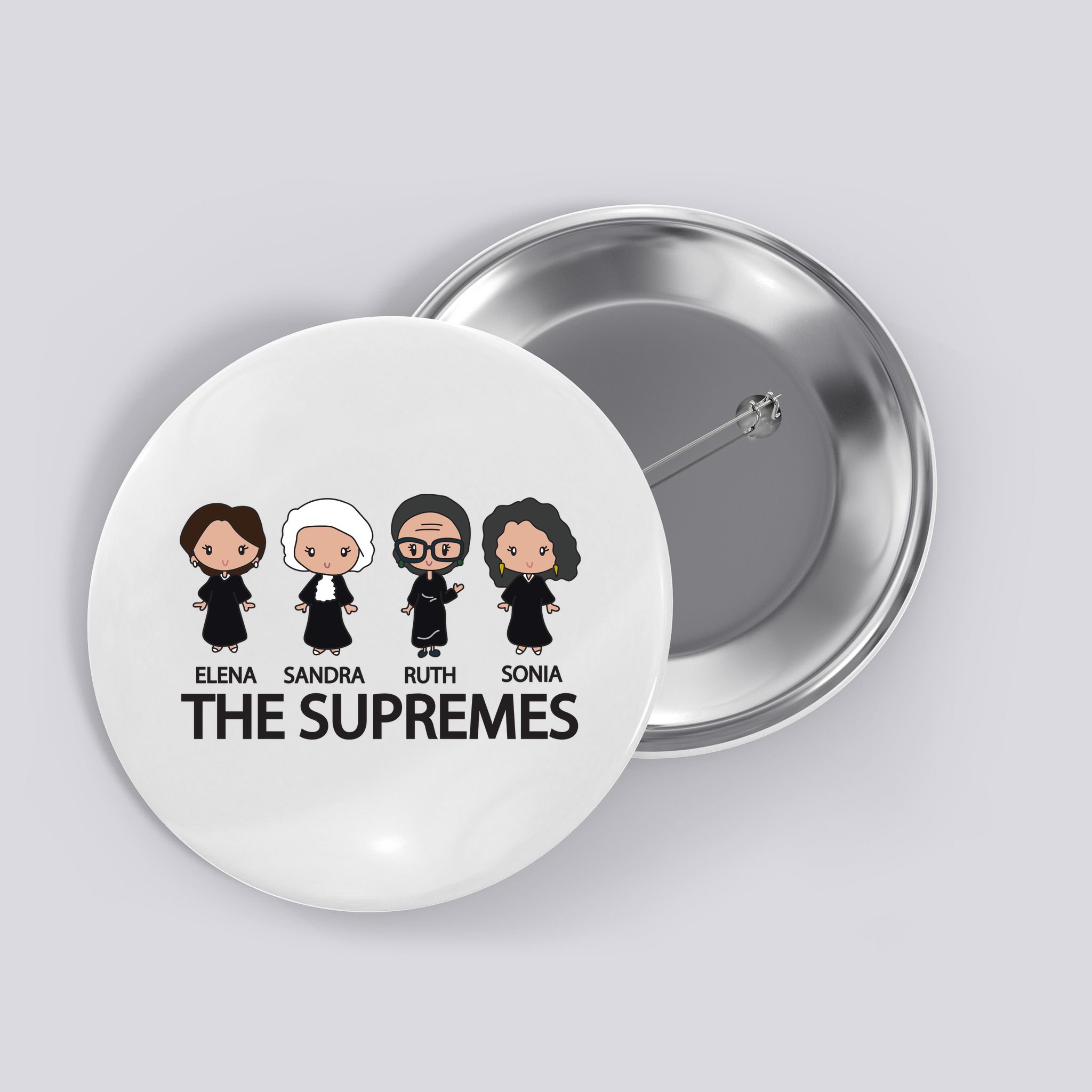 THE SUPREMES Ketanji Brown Jackson RBG Elena Sandra Ruth Sonia Button