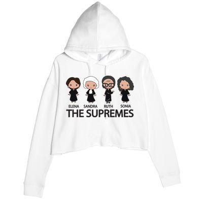 THE SUPREMES Ketanji Brown Jackson RBG Elena Sandra Ruth Sonia Crop Fleece Hoodie