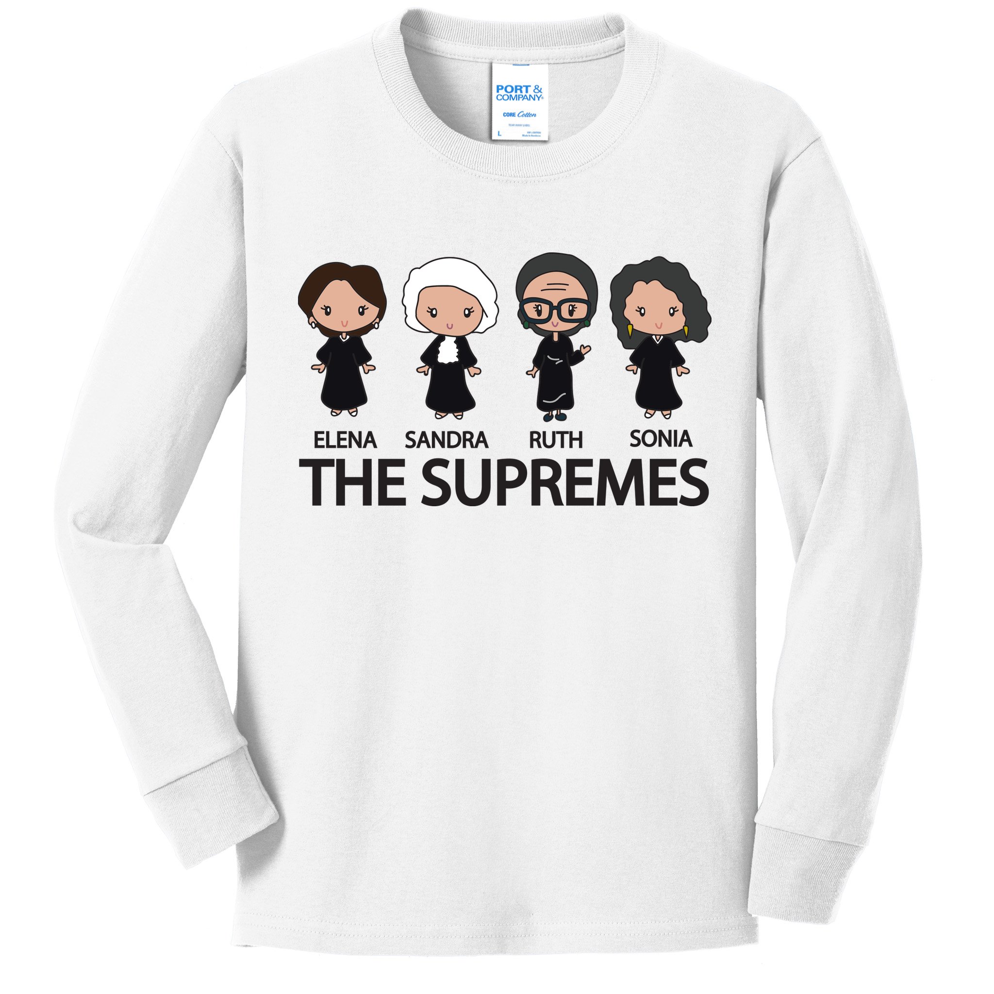 THE SUPREMES Ketanji Brown Jackson RBG Elena Sandra Ruth Sonia Kids Long Sleeve Shirt
