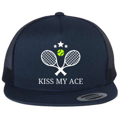 Tennis Shirts, Kiss My Ace Funny Cute Sports Gift Flat Bill Trucker Hat