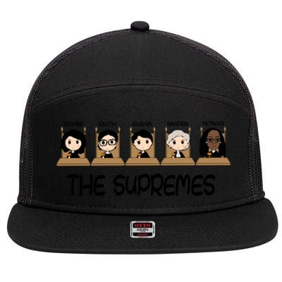 THE SUPREMES Ketanji Brown Jackson RBG Sotomayor Cute 7 Panel Mesh Trucker Snapback Hat