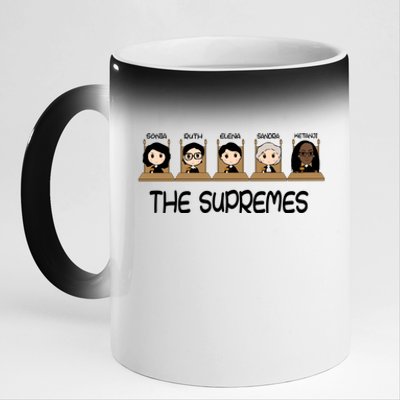 THE SUPREMES Ketanji Brown Jackson RBG Sotomayor Cute 11oz Black Color Changing Mug