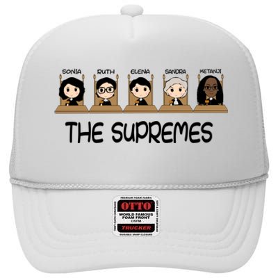 THE SUPREMES Ketanji Brown Jackson RBG Sotomayor Cute High Crown Mesh Back Trucker Hat