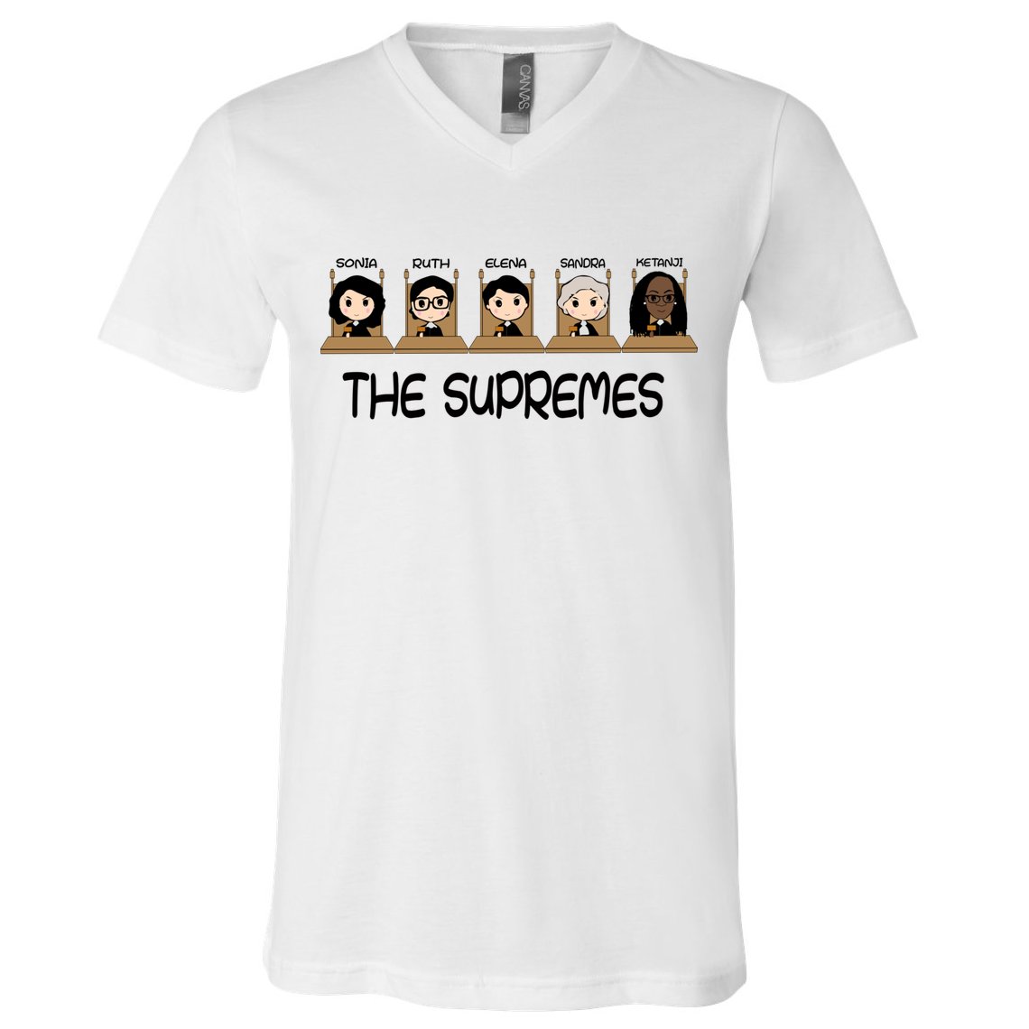 THE SUPREMES Ketanji Brown Jackson RBG Sotomayor Cute V-Neck T-Shirt
