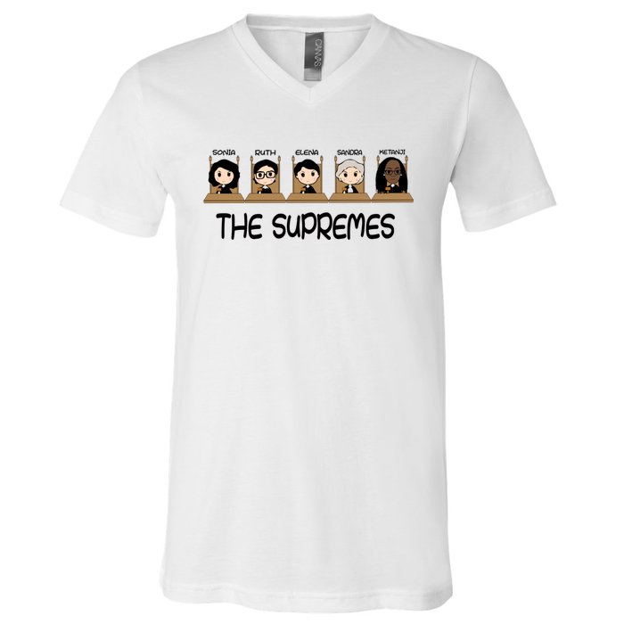 THE SUPREMES Ketanji Brown Jackson RBG Sotomayor Cute V-Neck T-Shirt