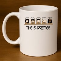 THE SUPREMES Ketanji Brown Jackson RBG Sotomayor Cute 11oz C Handle Ceramic Mug