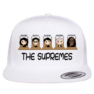 THE SUPREMES Ketanji Brown Jackson RBG Sotomayor Cute Flat Bill Trucker Hat