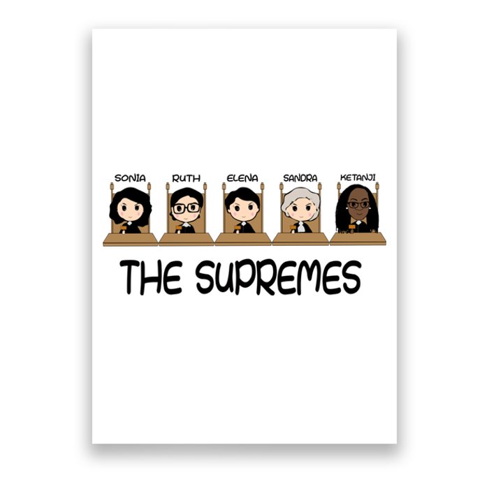 THE SUPREMES Ketanji Brown Jackson RBG Sotomayor Cute Poster