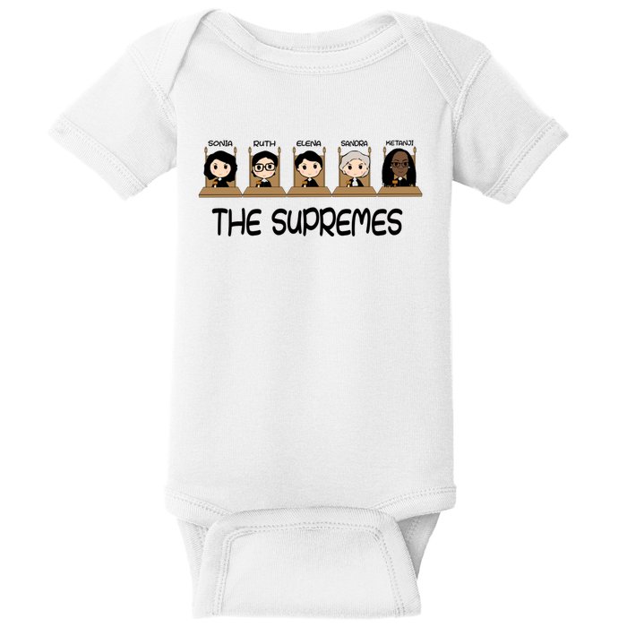 THE SUPREMES Ketanji Brown Jackson RBG Sotomayor Cute Baby Bodysuit