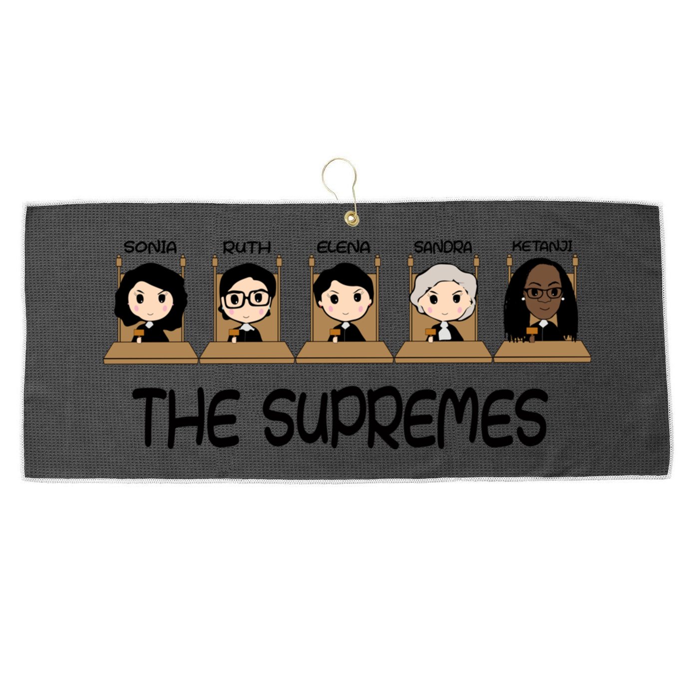 THE SUPREMES Ketanji Brown Jackson RBG Sotomayor Cute Large Microfiber Waffle Golf Towel