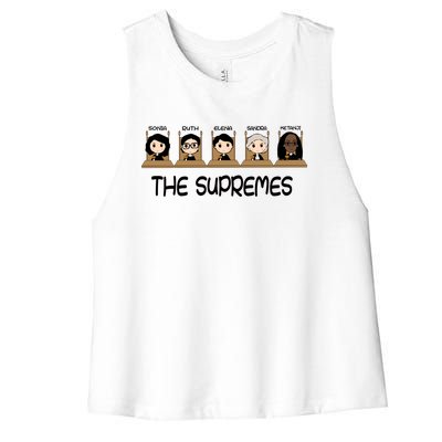 THE SUPREMES Ketanji Brown Jackson RBG Sotomayor Cute Women's Racerback Cropped Tank