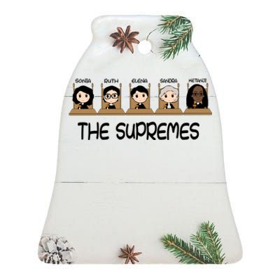 THE SUPREMES Ketanji Brown Jackson RBG Sotomayor Cute Ceramic Bell Ornament