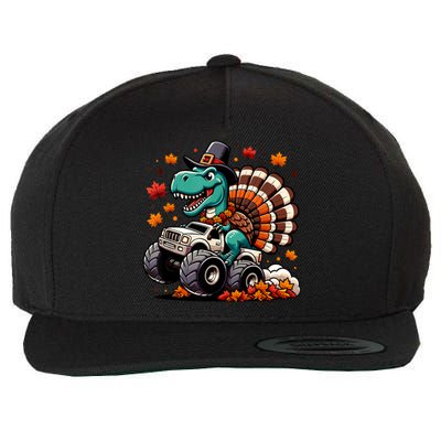 Thanksgiving Shirts Kids Dinosaur T Rex Monster Truck Wool Snapback Cap