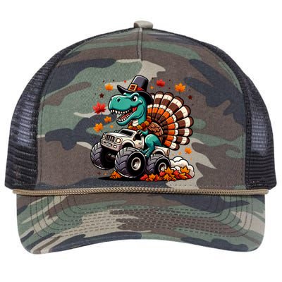 Thanksgiving Shirts Kids Dinosaur T Rex Monster Truck Retro Rope Trucker Hat Cap